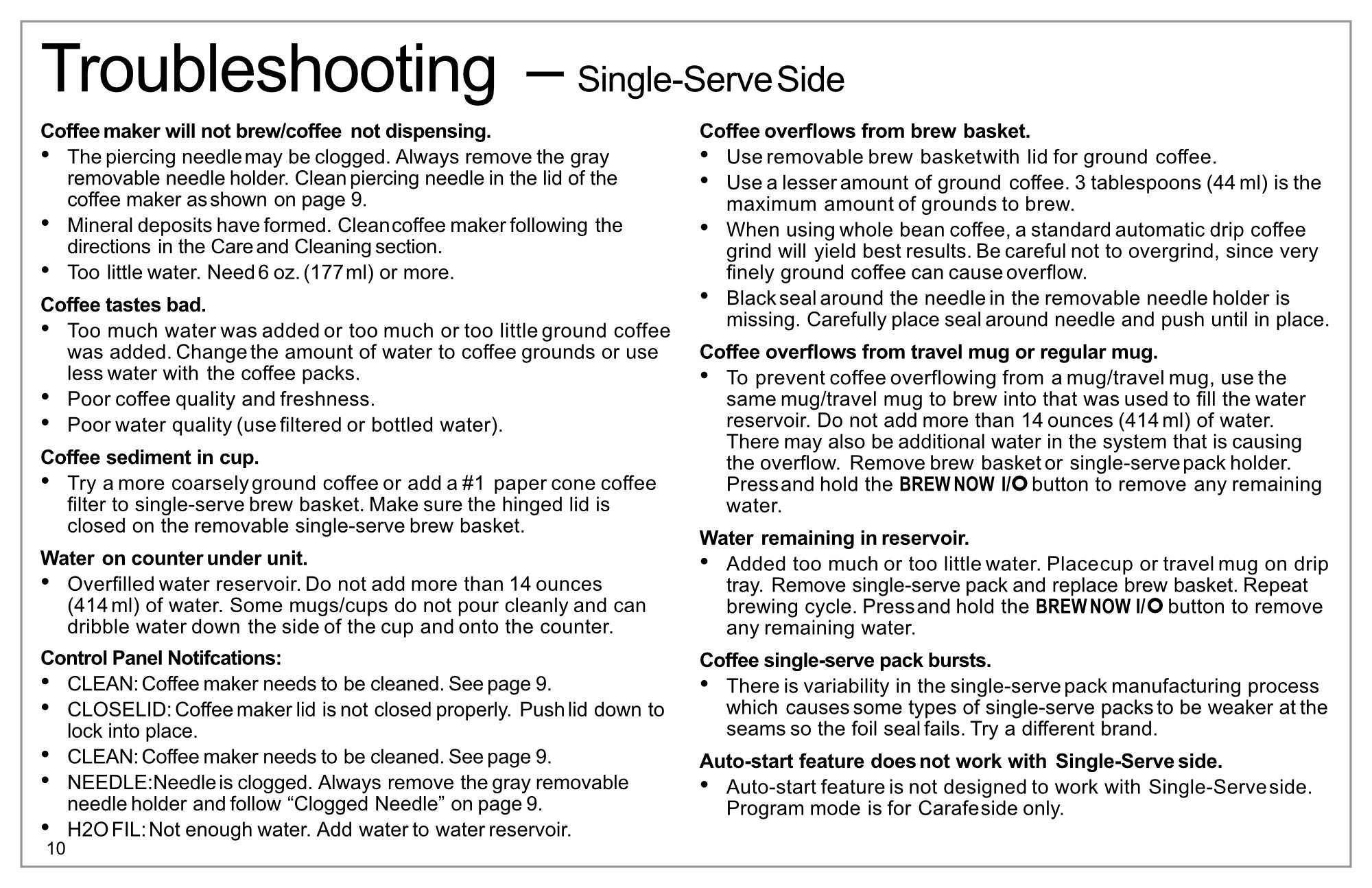 Hamilton Beach FlexBrew CoffeeMaker Troubleshooting - Single Serve Side