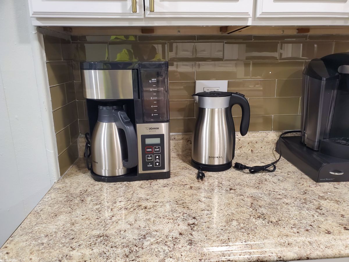 Zojirushi Coffee Maker and Rosewill Electric Kettle