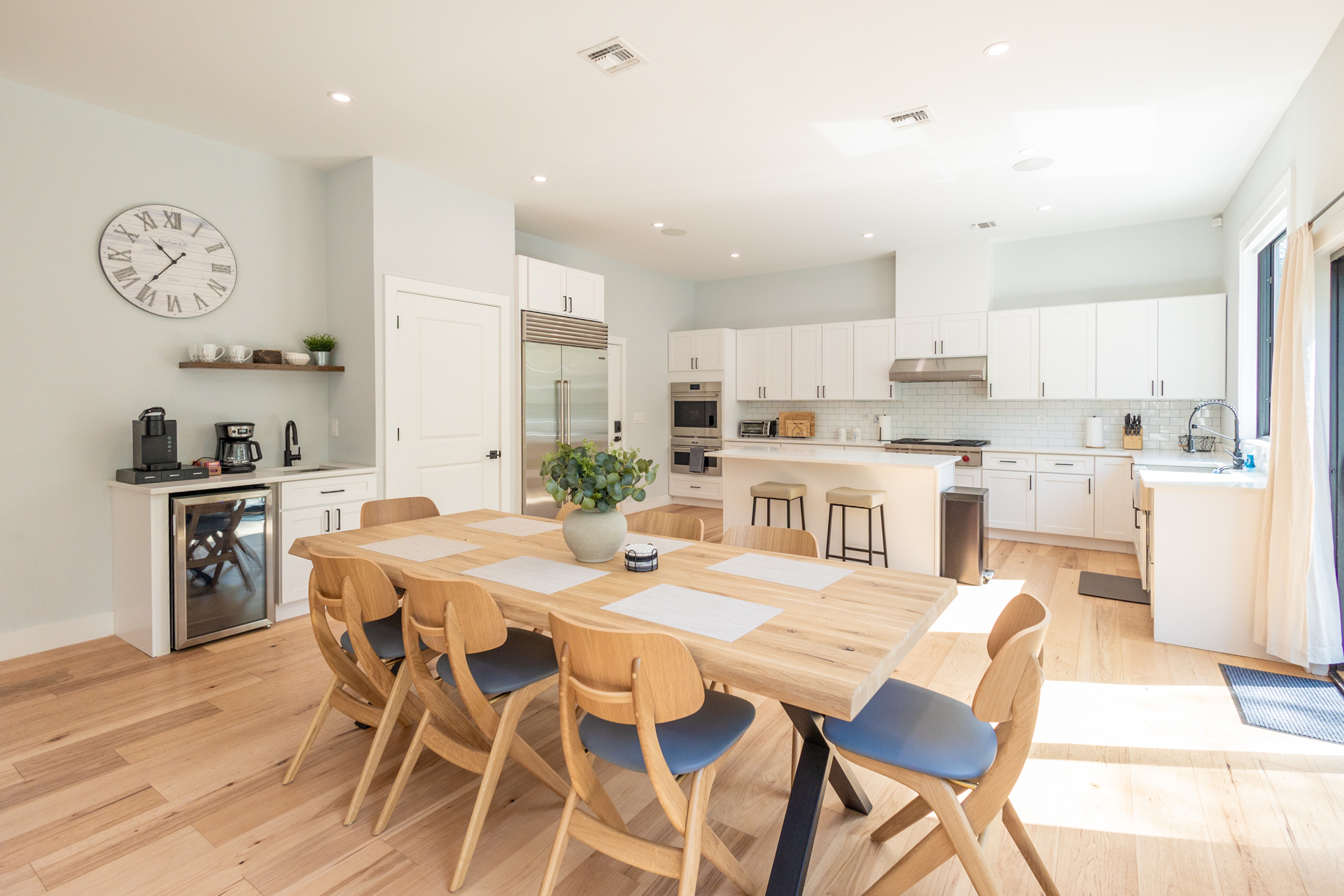 A kitchen featuring a table and chairs, showcasing a cozy dining area for meals and gatherings.